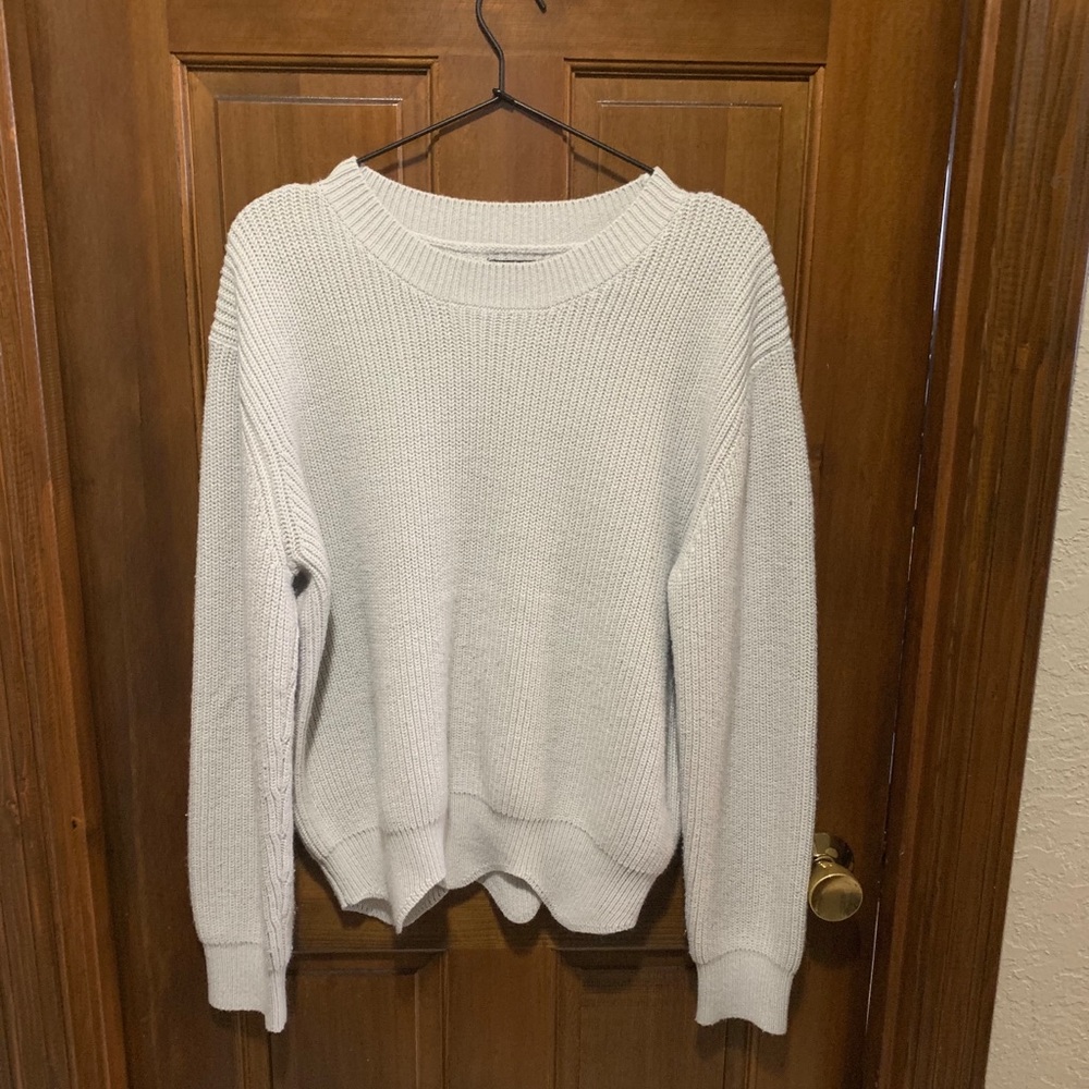 Roolee Gray Cable Knit Sweater